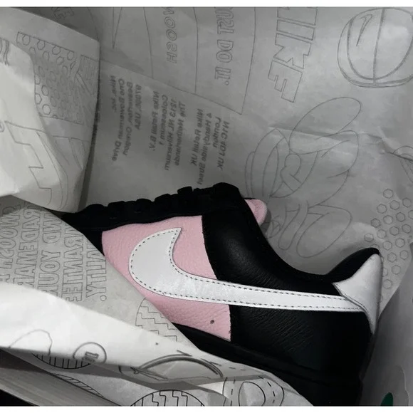 Nike Air Force 1 Low By You Black Pink White Womens 7 DV3907-900 Custom NEW - Picture 9 of 10